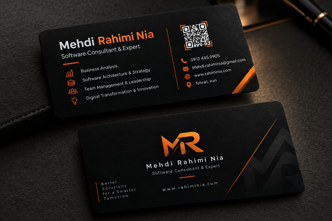 کارت ویزیت مهدی رحیمی‌نیا
